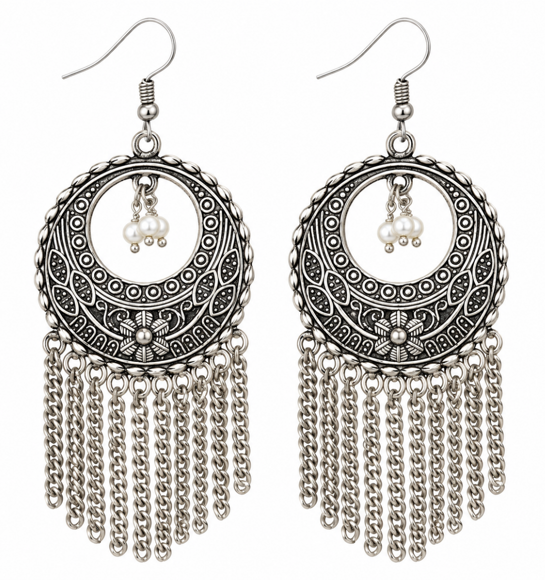 Silver Chain Earrings